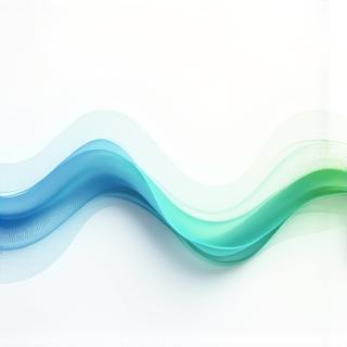 Graphical representation of healthy heart rate variability and trends over time, colored in shades of green and blue, indicating stable cardiovascular health.