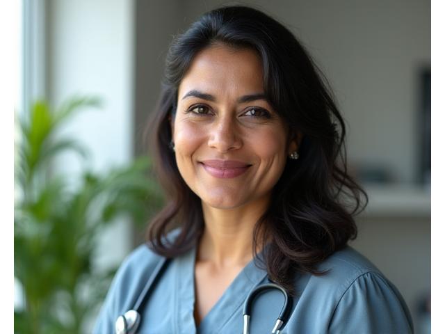 Portrait of Dr. Anaya Patel, a certified health coach with a focus on functional nutrition.